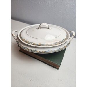 K. T.‎ & K. 1800's Covered Vegetable China Dish Oval Antique Lidded